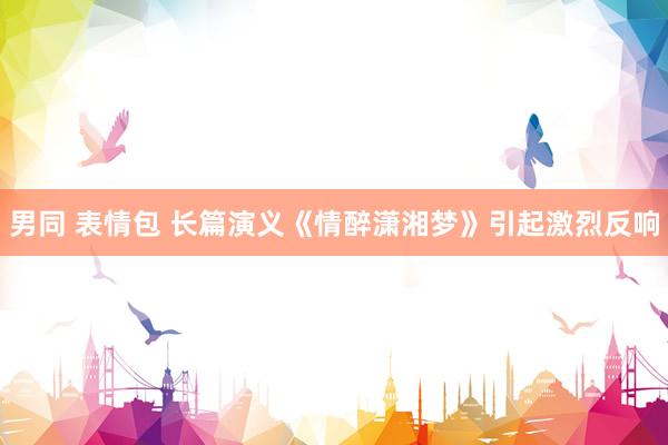 男同 表情包 长篇演义《情醉潇湘梦》引起激烈反响